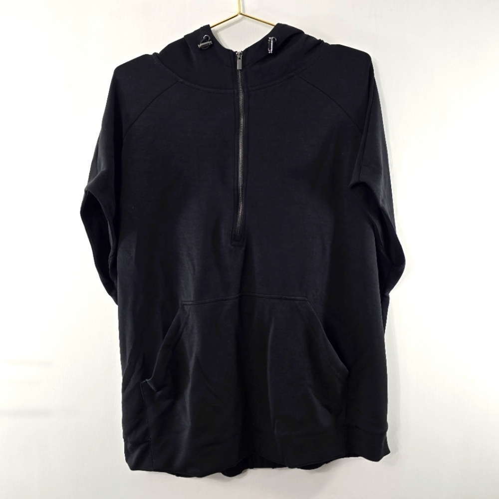 Oysho Dolman Short Cap Sleeve Modal Stretch Matte Jersey Knit Hoodie Athleisure